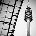 munich - olympiaturm and the roof - bw
